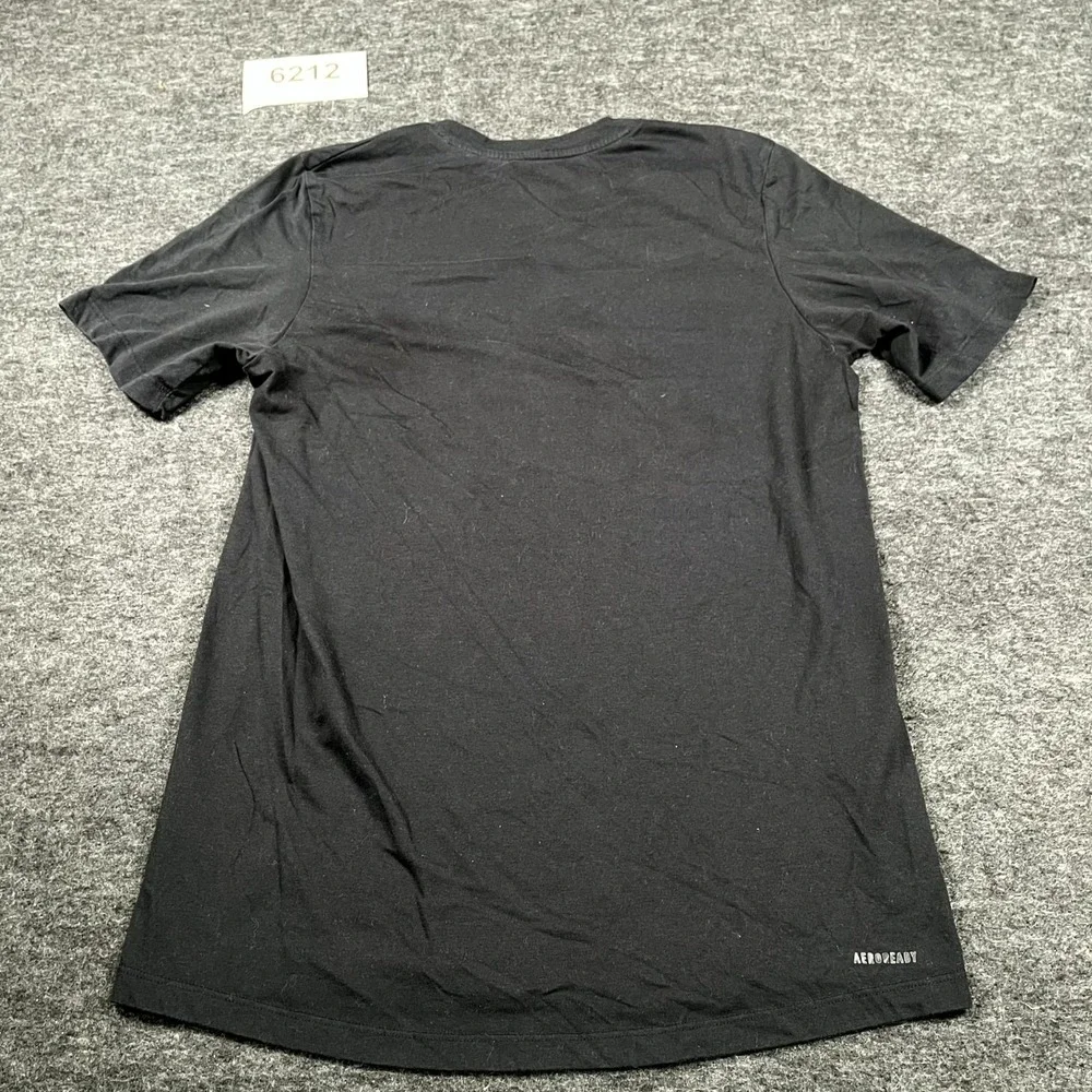 Adidas Primegreen T Shirt Mens Small Black Graphic Logo Crew Neck Aeroready‎